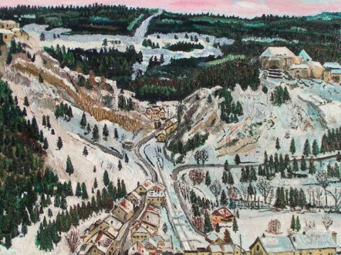 Village Jurassien sous la neige